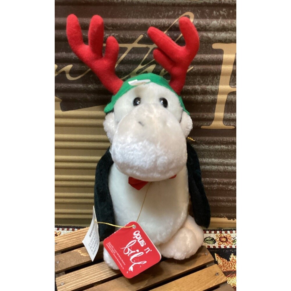 Opus Reindeer Plush Bloom County 1995 Christmas Forget Me Not American Greetings